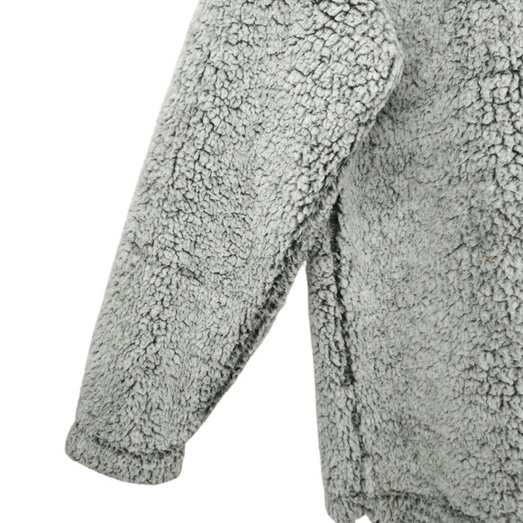 Boxer Craft Quarter Zip Fleece Pullover Adult XL Fluffy Two Tone Gray Black - Picture 11 of 16